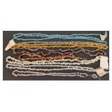 Collection of 8 Stone Chip Bead Strands Assorted Gemstones 36 Inches Each