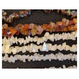 Collection of 8 Stone Chip Bead Strands Assorted Gemstones 36 Inches Each