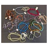 Collection of 25 Czech Glass Bead Strands Assorted Colors and Shapes