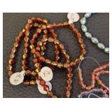 Collection of 25 Czech Glass Bead Strands Assorted Colors and Shapes