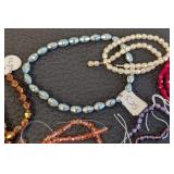 Collection of 25 Czech Glass Bead Strands Assorted Colors and Shapes