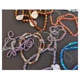 Collection of 25 Czech Glass Bead Strands Assorted Colors and Shapes