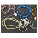 Collection of 25 Czech Glass Bead Strands Assorted Colors and Shapes