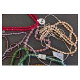 Collection of 25 Czech Glass Bead Strands Assorted Colors and Shapes