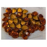 Collection of Swarovski Crystal Embellishments, Amber Tones