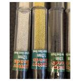 Set of 10 Tubes 1/2mm No Hole Glitter Beads Assorted Colors