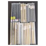 Set of 28 Silver and White Seed Bead Tubes