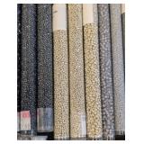 Set of 28 Silver and White Seed Bead Tubes