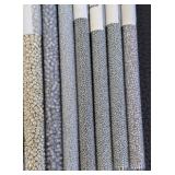 Set of 28 Silver and White Seed Bead Tubes