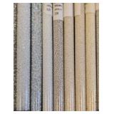 Set of 28 Silver and White Seed Bead Tubes