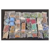 Lot of 40 Packs Assorted Craft Beads in Various Colors and Shapes