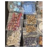 Lot of 40 Packs Assorted Craft Beads in Various Colors and Shapes