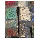 Lot of 40 Packs Assorted Craft Beads in Various Colors and Shapes