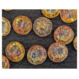 Set of 21 Czech Glass Buttons Assorted Designs