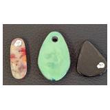 Set of 3 Dichroic Glass Pendants, Assorted Designs