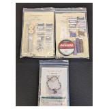 Lot of 3 Bead Jewelry Making Kits with Beads and Thread