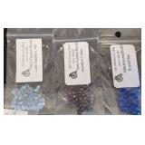 Set of 17 Packs The Old Bicycle Shop Faceted Beads Assorted Colors