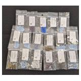 Set of 17 Packs The Old Bicycle Shop Faceted Beads Assorted Colors