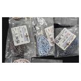 Lot of 30 Fire Mountain Pearl Bead Packs, Assorted Colors and Sizes