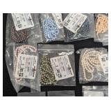 Lot of 30 Fire Mountain Pearl Bead Packs, Assorted Colors and Sizes