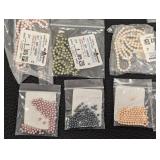Lot of 30 Fire Mountain Pearl Bead Packs, Assorted Colors and Sizes
