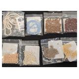 Lot of 30 Fire Mountain Pearl Bead Packs, Assorted Colors and Sizes