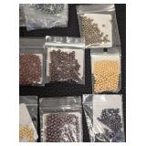 Lot of 30 Fire Mountain Pearl Bead Packs, Assorted Colors and Sizes