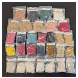 Lot of 30 Christie Marie Glass Bead Strand Packs Assorted Colors