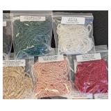 Lot of 30 Christie Marie Glass Bead Strand Packs Assorted Colors