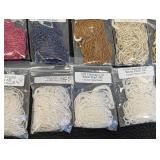Lot of 30 Christie Marie Glass Bead Strand Packs Assorted Colors