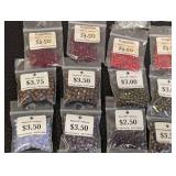 Collection of 60+ Packs Firepolish Beads Assorted Colors and Sizes