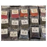 Collection of 60+ Packs Firepolish Beads Assorted Colors and Sizes