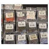 Collection of 60+ Packs Firepolish Beads Assorted Colors and Sizes