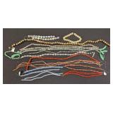 Collection of 20 Faceted Czech Glass Bead Strands