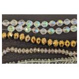 Collection of 20 Faceted Czech Glass Bead Strands