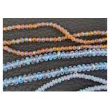 Collection of 20 Faceted Czech Glass Bead Strands