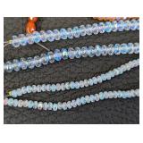 Collection of 20 Faceted Czech Glass Bead Strands