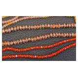 Collection of 20 Faceted Czech Glass Bead Strands