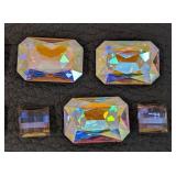 Collection of 12 Swarovski Crystal Embellishments Assorted Shapes and Colors