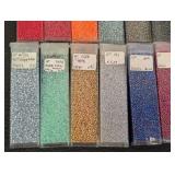 Collection of 44 Seed Bead Tubes Assorted Colors and Sizes