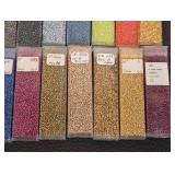 Collection of 44 Seed Bead Tubes Assorted Colors and Sizes