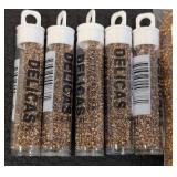 Set of 12 Fire Mountain Gold Plated Seed Bead Packs