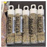 Set of 12 Fire Mountain Gold Plated Seed Bead Packs