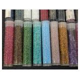 Collection of 65 Tubes of Assorted Seed Beads