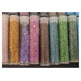 Collection of 65 Tubes of Assorted Seed Beads
