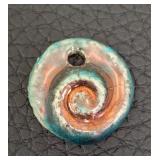 Set of 4 Handmade Ceramic Pendants Assorted Shapes and Designs