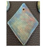 Set of 4 Handmade Ceramic Pendants Assorted Shapes and Designs