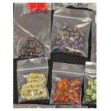 Lot of 40 Packs Faceted Glass Beads - Loose and Strung, Assorted Colors