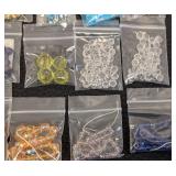 Lot of 40 Packs Faceted Glass Beads - Loose and Strung, Assorted Colors