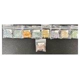 W - Collection of 61 Czech and Austrian Crystal Beads Assorted Shapes and Colors